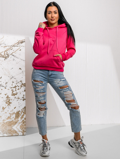 Φούξια γυναικείο φούτερ με κουκούλα Bolf W02A1