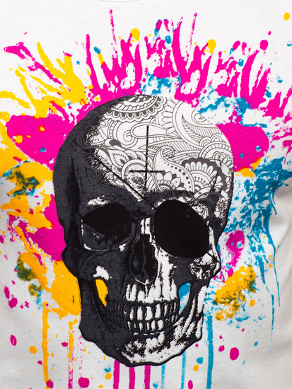 Λευκο μπλουζακι tank top με σταμπα Bolf 14805