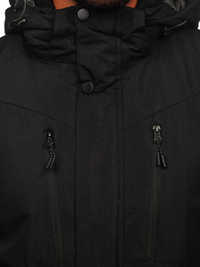 Μαύρη ανδρική χειμερινή μπουφάν Bolf 22M321