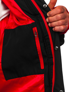 Μαύρο καπιτονέ μπουφάν ανδρικό χειμερινό Bolf 99527