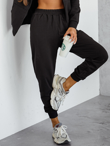 Γυναικεία αθλητική φόρμα 2 τεμαχίων με κουκούλα Μαύρος Bolf 821110