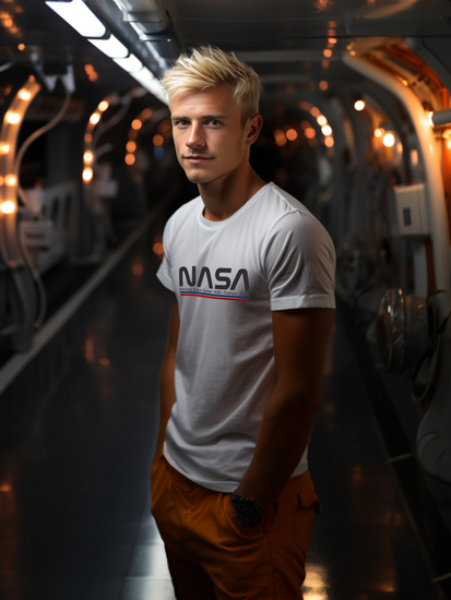 Λευκό βαμβακερό ανδρικό t-shirt με τύπωμα Bolf 14749