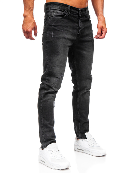 Μαύρο ανδρικό τζιν παντελόνι slim fit Bolf 6504