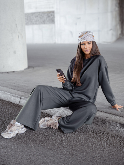 Γυναικεία αθλητική στολή βουτύρου 2 τεμαχίων Γραφίτης Bolf 821111