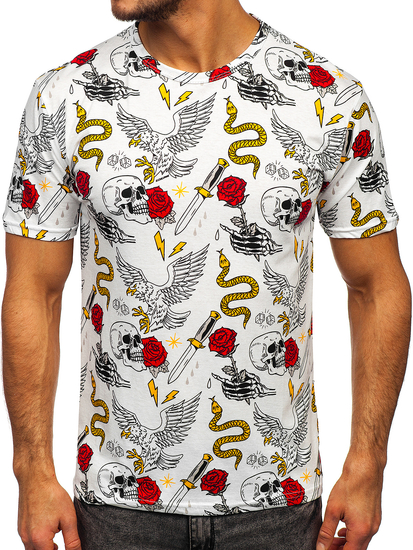 Λευκο T-shirt ανδρικο με εκτυπωση Bolf 14900