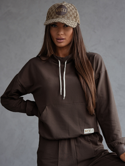 Γυναικεία αθλητική στολή 2 τεμαχίων Σοκολάτα Bolf 82162