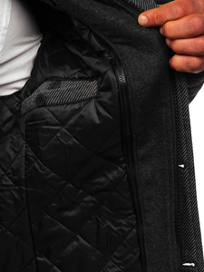 Γκρι Παλτο ανδρικο χειμερινο Bolf 2128