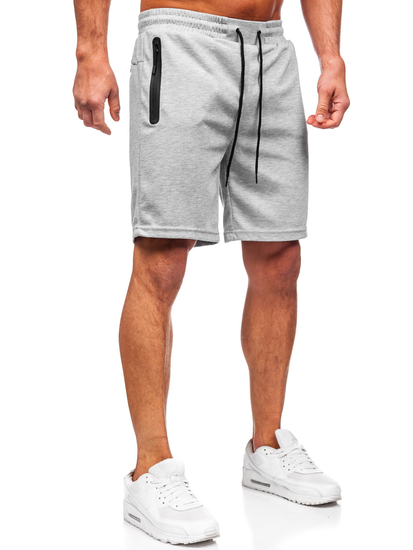 Γκρι αθλητικά κοντά σορτς ανδρικά Bolf 17K533