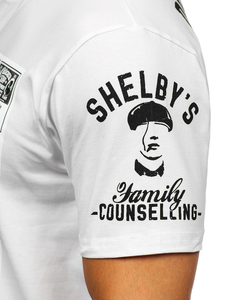 Λευκο T-shirt ανδρικο με εφαρμογες Bolf 2826