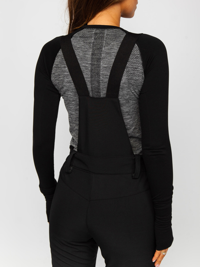 Μαύρο γυναικείο παντελόνι trekking Bolf W702