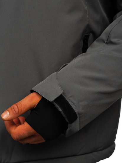 Γραφίτη μπουφάν ανδρικό χειμερινό αθλητικό Bolf HH011