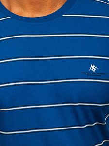Μπλε T-shirt ανδρικό ριγέ Bolf 14952