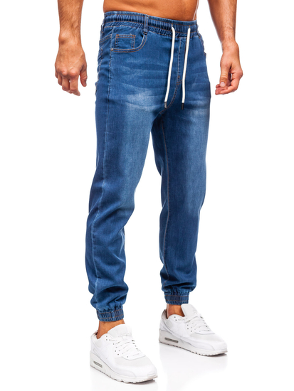 Μπλε τζιν παντελόνια joggers ανδρικά Bolf 8155
