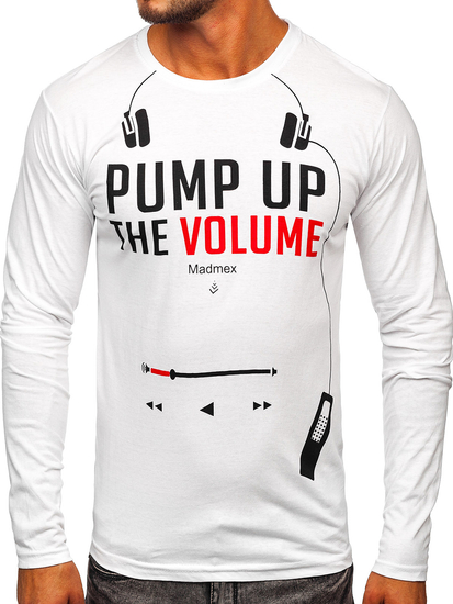 Longsleeve ανδρικο με σταμπα λευκο Bolf 1219