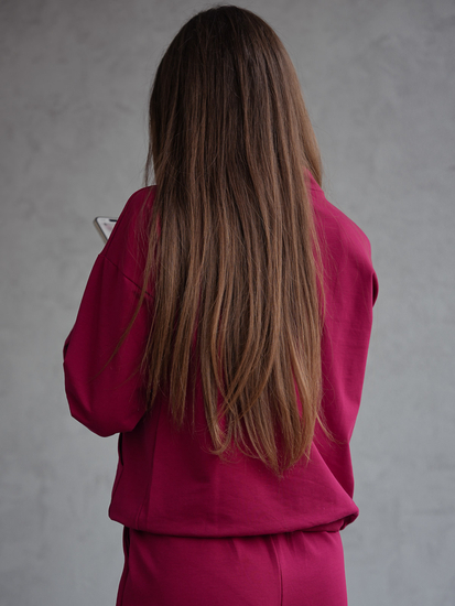 Γυναικεία αθλητική στολή 2 τεμαχίων Κόκκινο κρασί Bolf 82162