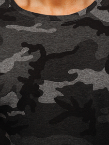 Γραφιτη t-shirt ανδρικο με εκτυπωση με στρατιωτικο μοτιβο Bolf S808