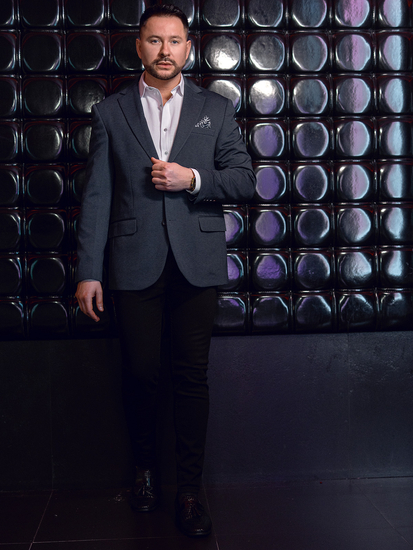 Ανδρικό Casual Χρωματιστή ζακέτα Ναυτικό μπλε Bolf 24401-1