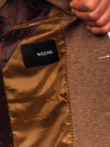 Καφέ ανδρικό σακάκι casual Bolf 24401