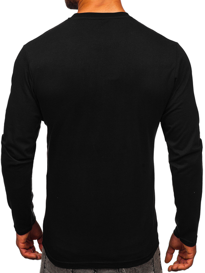 Μαύρο ανδρικό μακρυμάνικο με στάμπα Bolf 146745