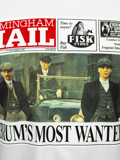 Λευκο T-shirt ανδρικο με εφαρμογες Bolf 2826