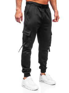 Μαύρο combat παντελόνι ανδρικό joggers φόρμα παντελόνι Bolf 8K1118