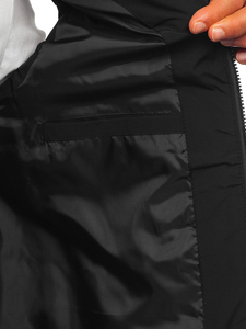 Μαύρο καπιτονέ ανδρικό γιλέκο Bolf 31M5062