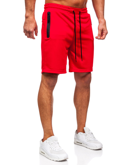 Κόκκινα αθλητικά κοντά σορτς ανδρικά Bolf 17K532