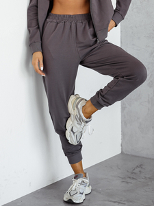 Γυναικεία αθλητική φόρμα 2 τεμαχίων με κουκούλα Γραφίτης Bolf 821110