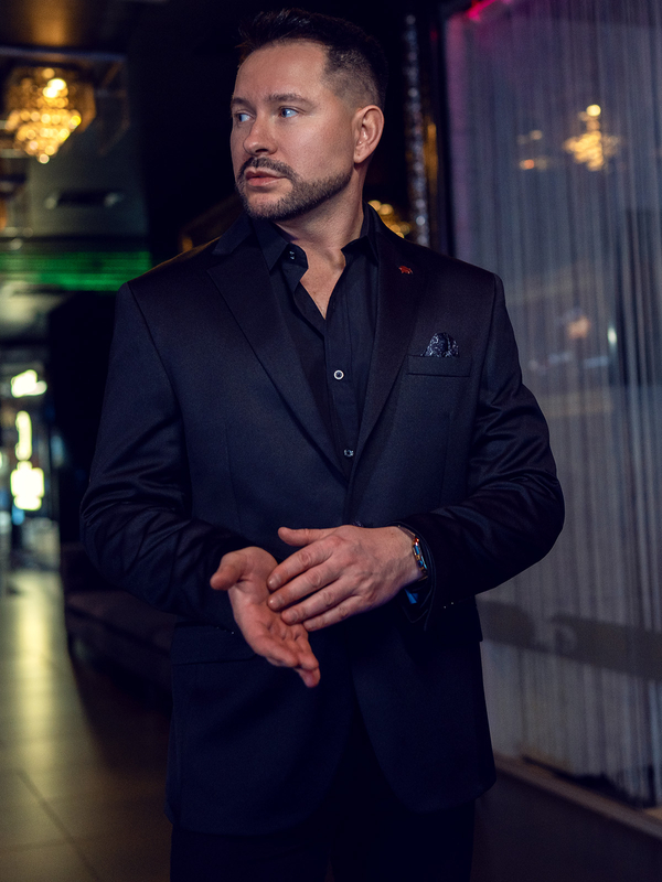 Ανδρικό Casual Χρωματιστή ζακέτα Μαύρος Bolf 026A