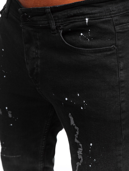 Μαύρο ανδρικό τζιν regular fit Bolf 6855
