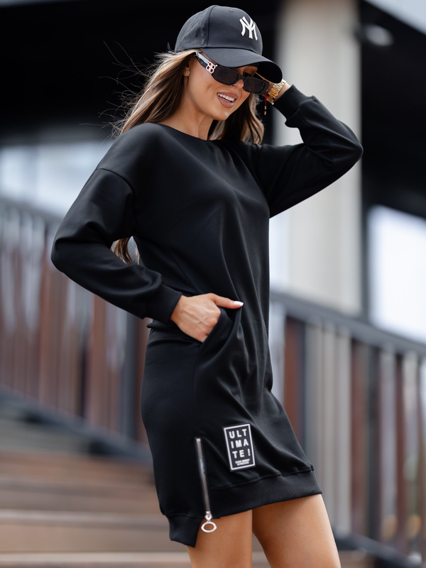 Γυναικείο αθλητικό φόρεμα βούτυρο Μαύρος Bolf 524