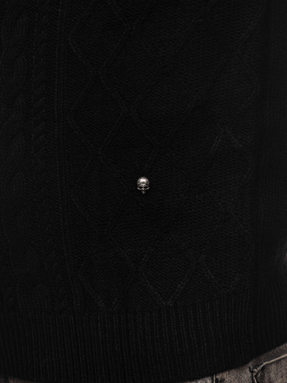 Μαύρο ανδρικό πουλόβερ Bolf MM6010