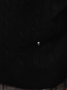 Μαύρο ανδρικό πουλόβερ Bolf MM6021