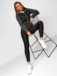 Γυναικείο ελαφρύ μπουφάν Μαύρος Bolf KSW4004