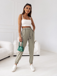 Χακί υφασμάτινο jogger cargo γυναικείo Bolf 8266