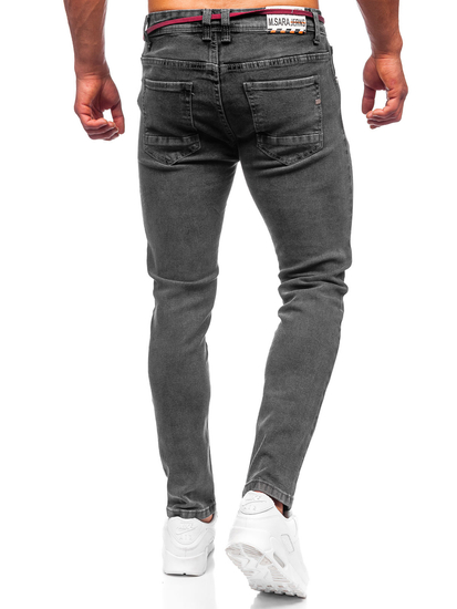 Μαύρο ανδρικό τζιν παντελόνι skinny fit Bolf KX565-1