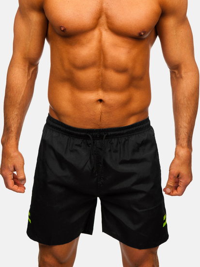 Μαύρο κοντό ανδρικό μαγιό Bolf QD29