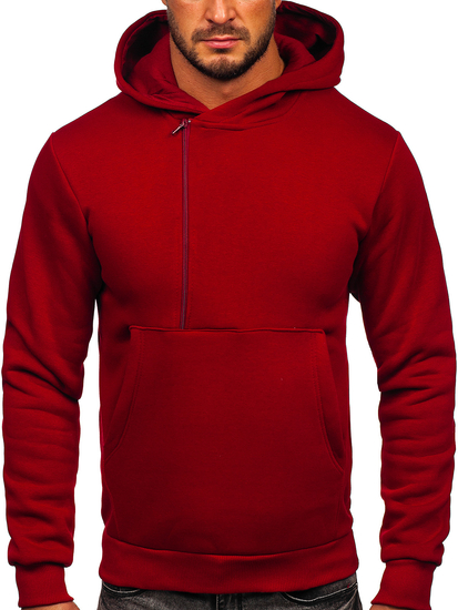 Μπορντο φουτερ ανδρικο με κουκουλα Bolf 02