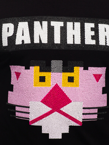 Μαυρο T-shirt ανδρικο με σταμπα i aplikacjami Bolf 192380