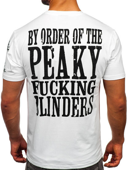 Λευκο T-shirt ανδρικο με εφαρμογες Bolf 2826