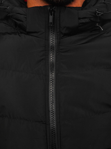 Μαυρο καπιτονε μπουφαν ανδρικο χειμερινο Bolf 6971