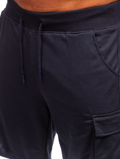 Σκούρα μπλε αθλητικά κοντά cargo σορτς ανδρικά Bolf 8K1505