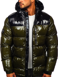 Πρασινο καπιτονε μπουφαν ανδρικο χειμωνιατικο Bolf 6462