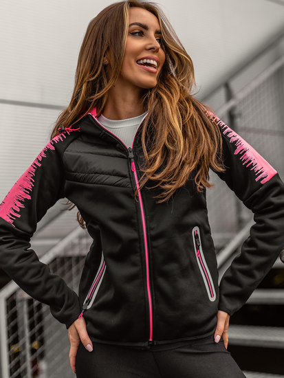 Γυναικείο ελαφρύ καπιτονέ μπουφάν με κουκούλα Μαύρος Bolf KSW4007A