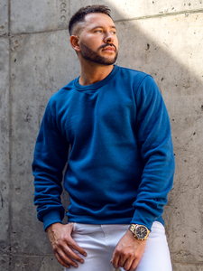 Ανδρικό φούτερ χωρίς κουκούλα indigo Bolf 2001