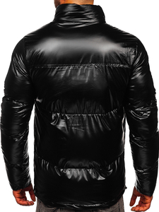 Μαυρο καπιτονε μπουφαν ανδρικο χειμερινο Bolf 1188