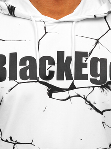 Ανδρική κουκούλα μπολφ 6453 με λευκή στάμπα