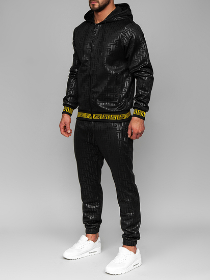 Μαύρη ανδρική φόρμα με κουκούλα Bolf 3A161