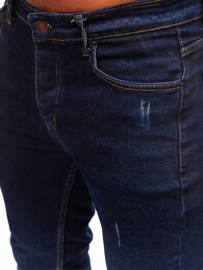 Σκούρο μπλε ανδρικό τζιν παντελόνι slim fit Bolf 6785