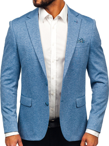 Μπλε ανδρικό σακάκι casual Bolf 24401